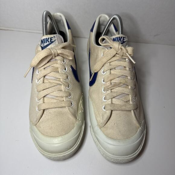Vintage Nike Shoes Mens Size 7.5 White Blue Waffle Canvas Made In Korea 70s 80s main image 8